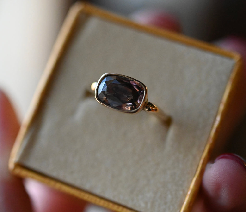 14k Gold Bridge Solitaire Ring Setting - Made To Order