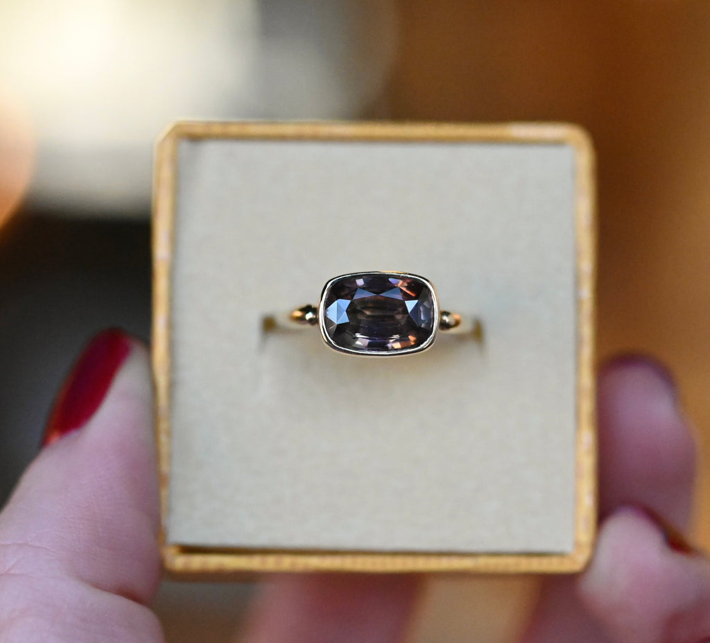 14k Gold Bridge Solitaire Ring Setting - Made To Order