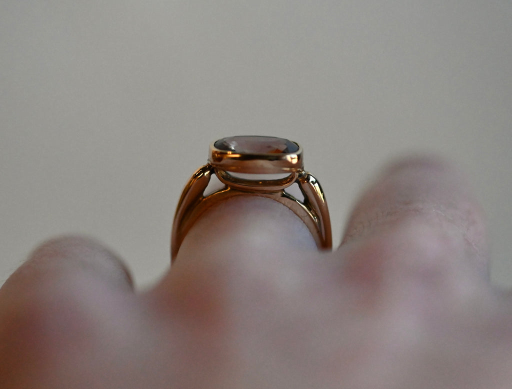 14k Gold Bridge Solitaire Ring Setting - Made To Order