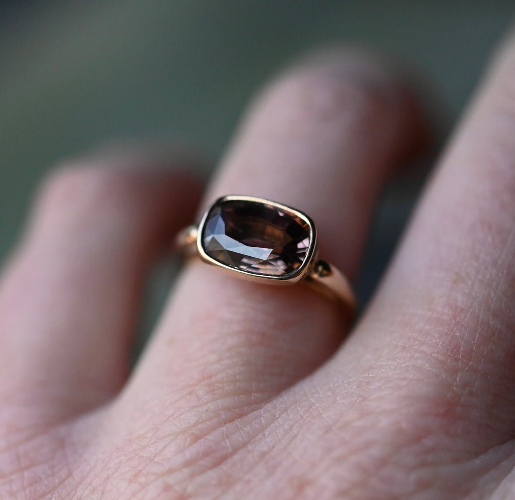 14k Gold Bridge Solitaire Ring Setting - Made To Order