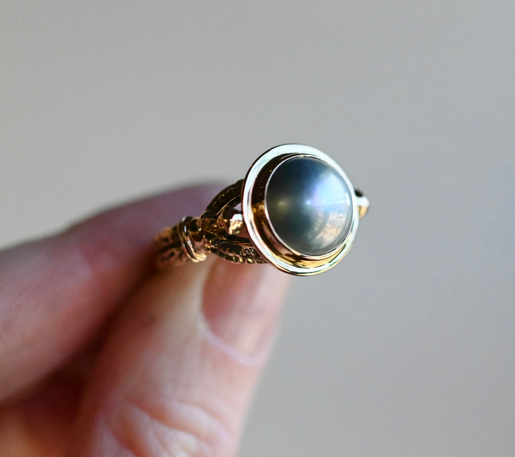 14k Gold Mabe Pearl Harpy Ring - size  7.25 - Ready to ship