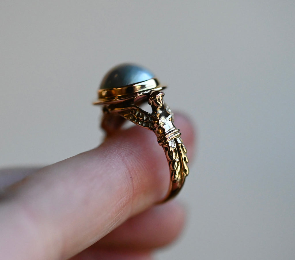 14k Gold Mabe Pearl Harpy Ring - size  7.25 - Ready to ship