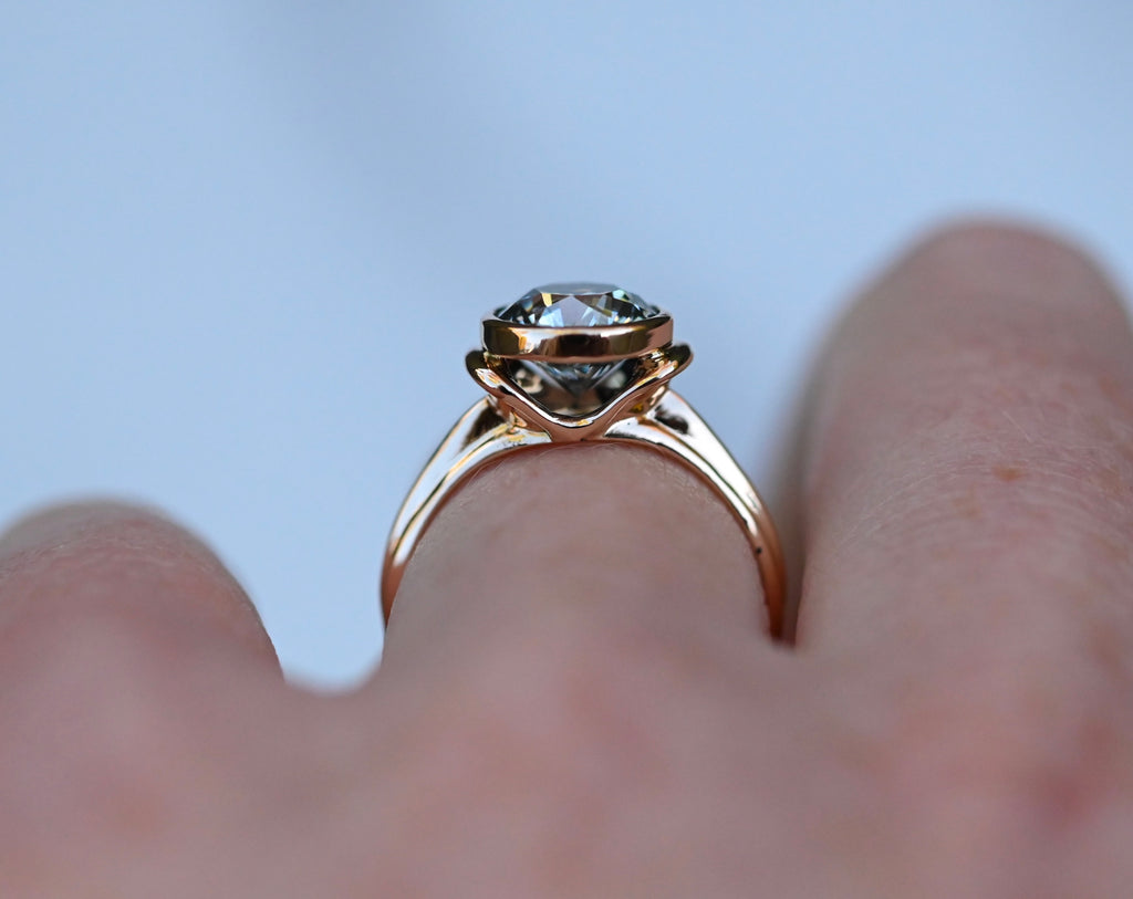 Solitaire 14k Gold Ring Setting - Made To Order