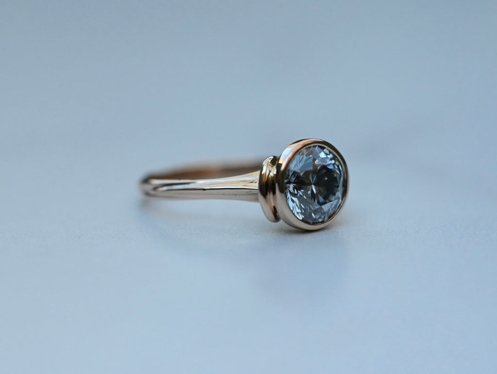 Solitaire 14k Gold Ring Setting - Made To Order