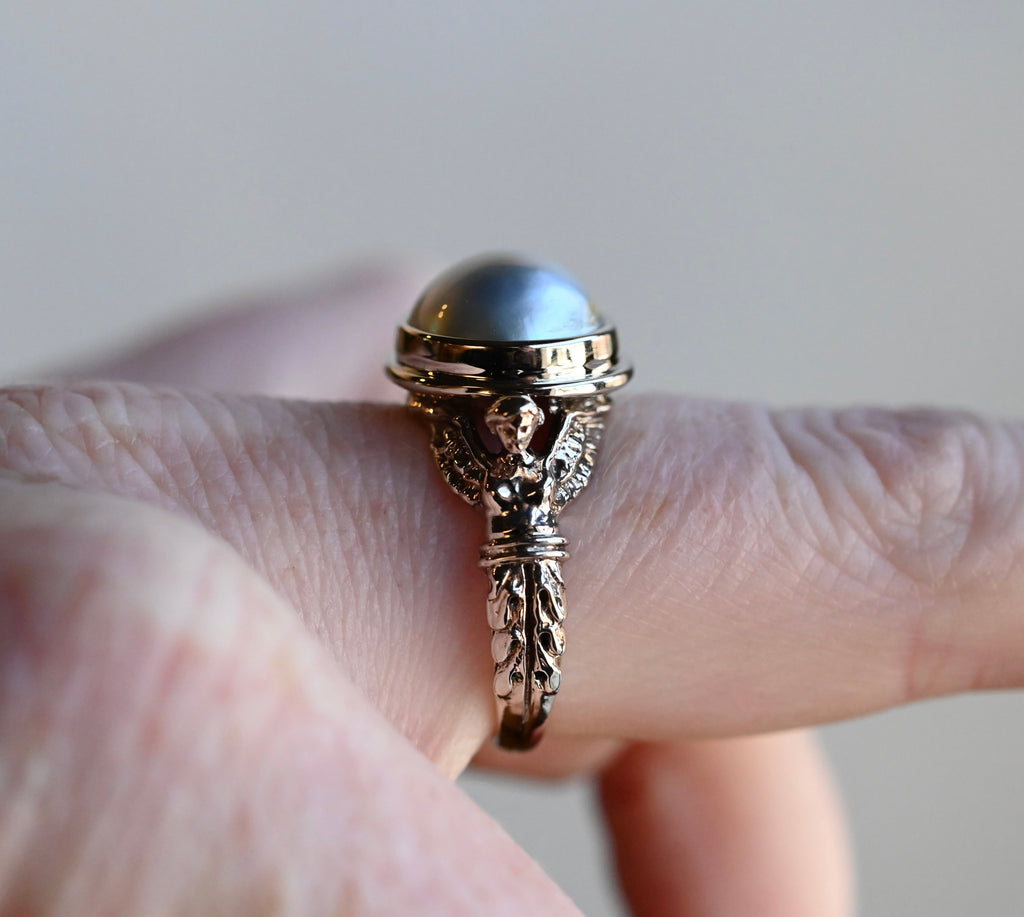 14k Gold Winged Ring Setting - Made To Order