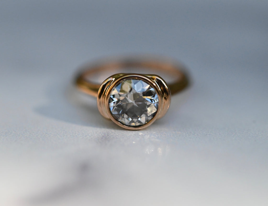 Solitaire 14k Gold Ring Setting - Made To Order