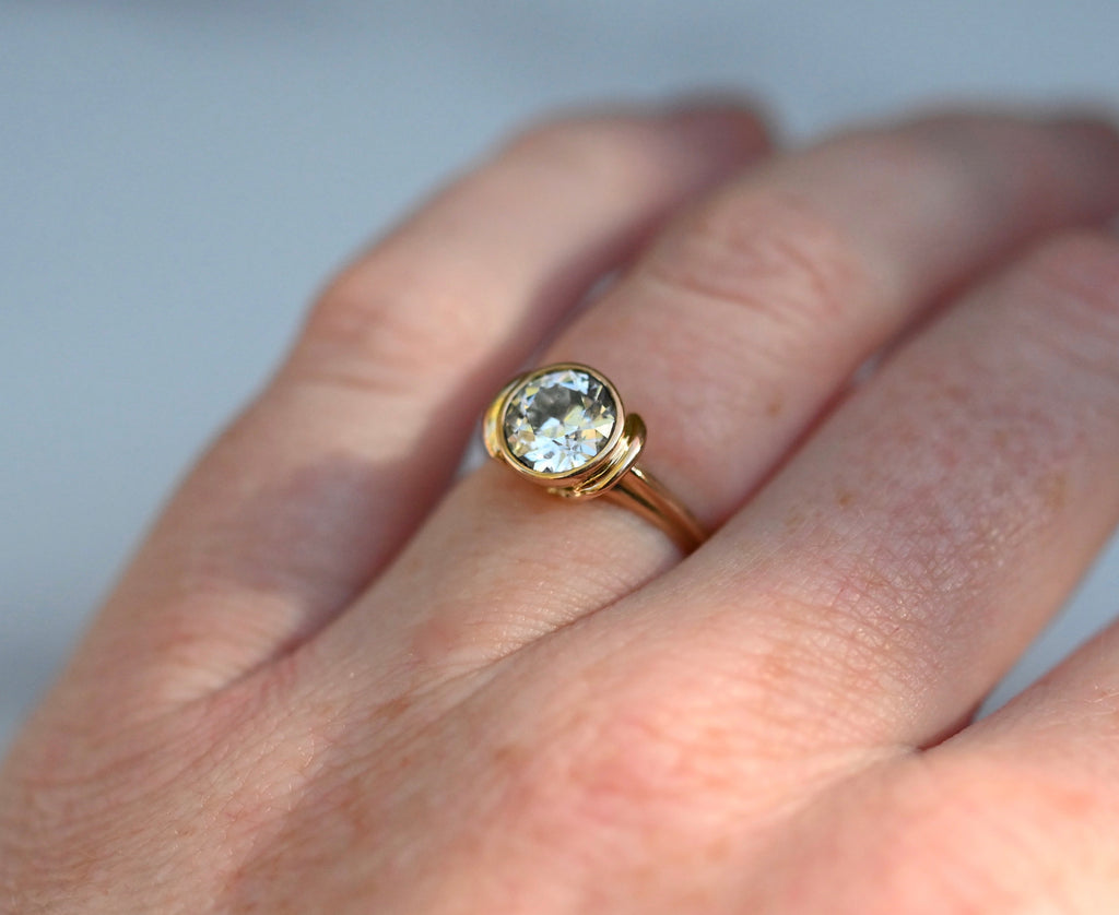 Solitaire 14k Gold Ring Setting - Made To Order