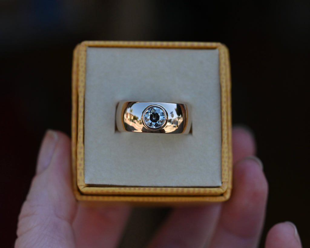 14k Gold Heavy OMC Diamond Cigar Band Ring - Ready to Ship