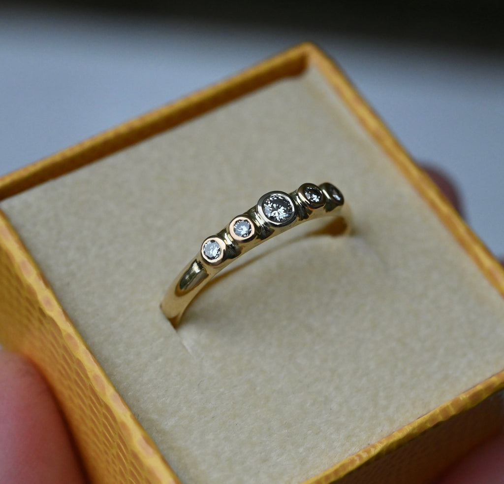 Halo 14k Gold & Diamond Ring - Made To Order Latta