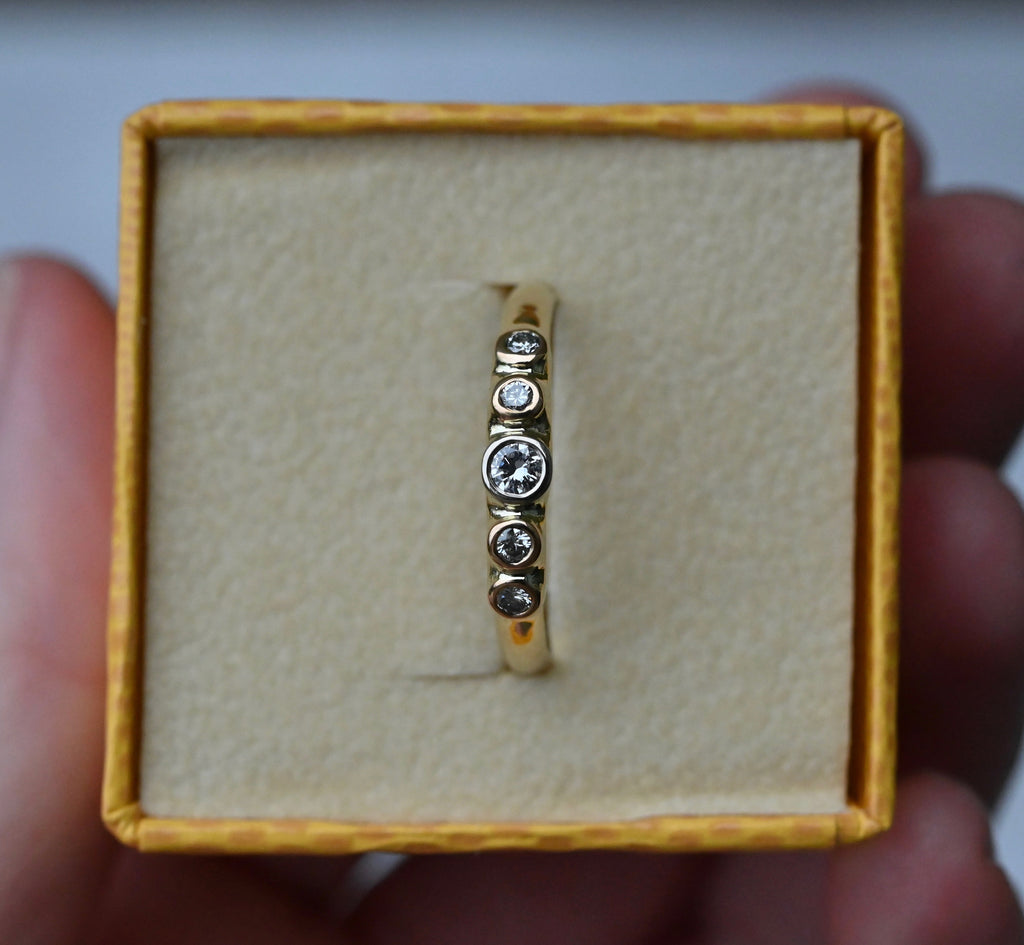 Halo 14k Gold & Diamond Ring - Made To Order Latta