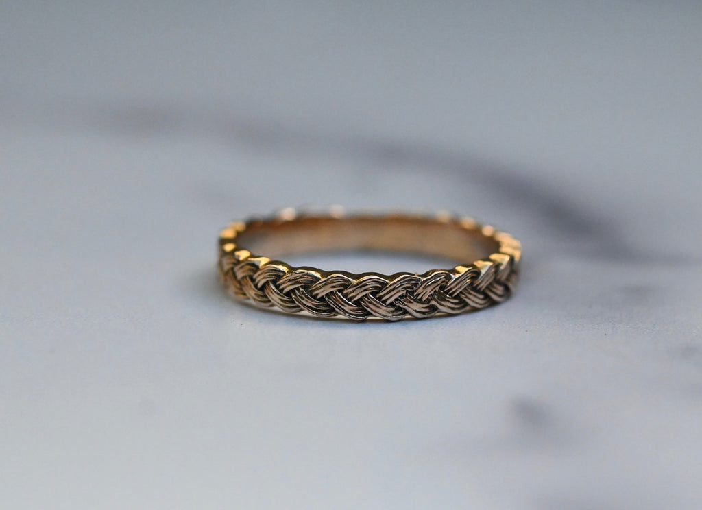 Braided 14k Gold Ring Band - Made To Order Latta