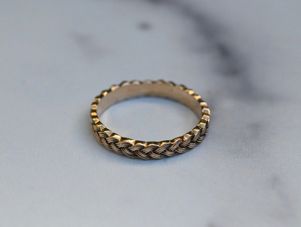 Braided 14k Gold Ring Band - Made To Order Latta