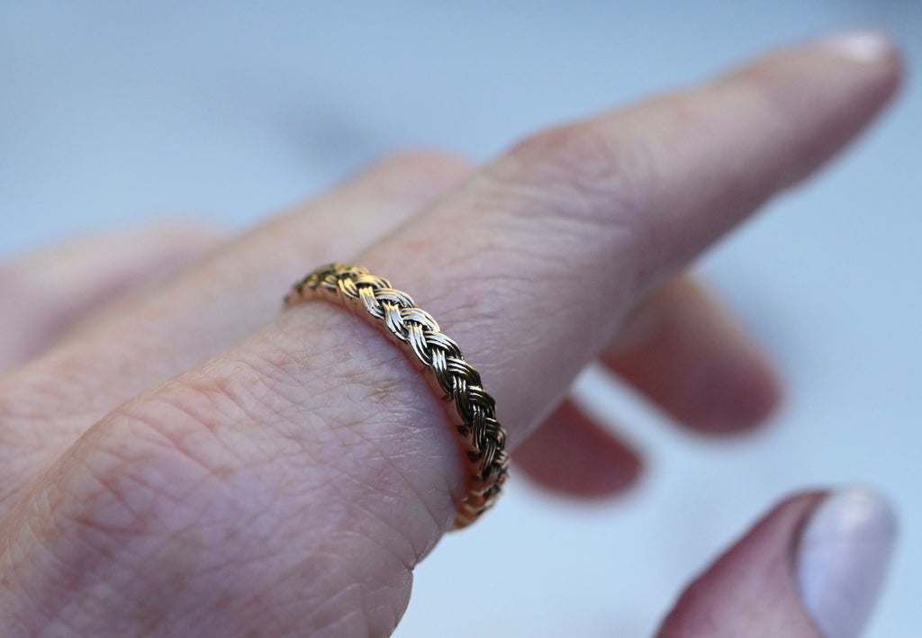 Braided 14k Gold Ring Band - Made To Order Latta