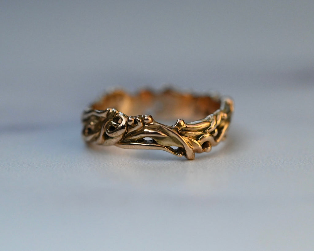  Tendril 14k Gold Ring Band - Made to Order