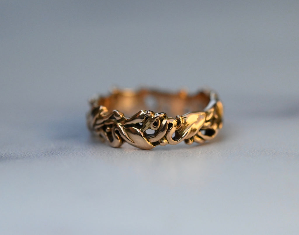  Tendril 14k Gold Ring Band - Made to Order