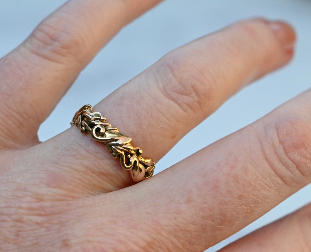  Tendril 14k Gold Ring Band - Made to Order