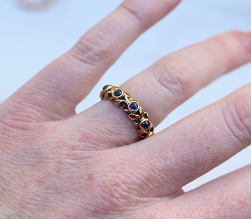  360 Sapphire 14k Gold Ring - Made To Order