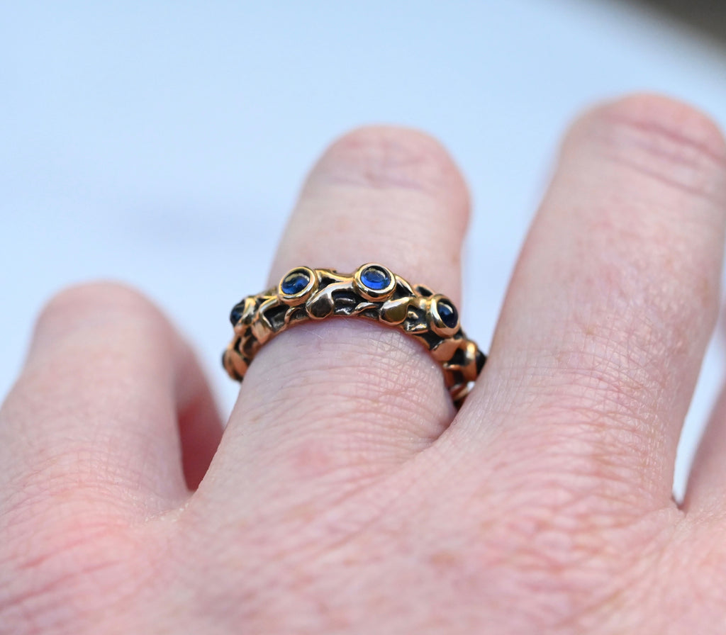  360 Sapphire 14k Gold Ring - Made To Order