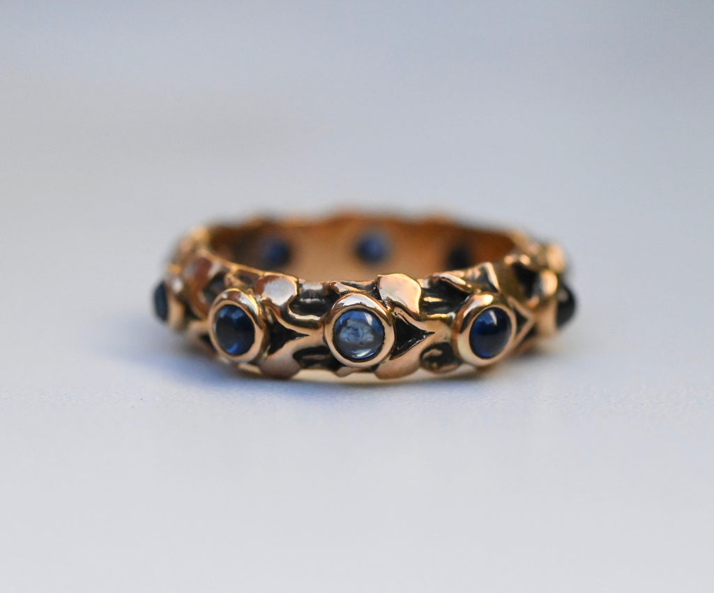  360 Sapphire 14k Gold Ring - Made To Order