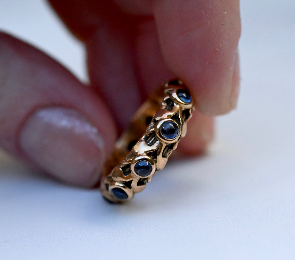  360 Sapphire 14k Gold Ring - Made To Order