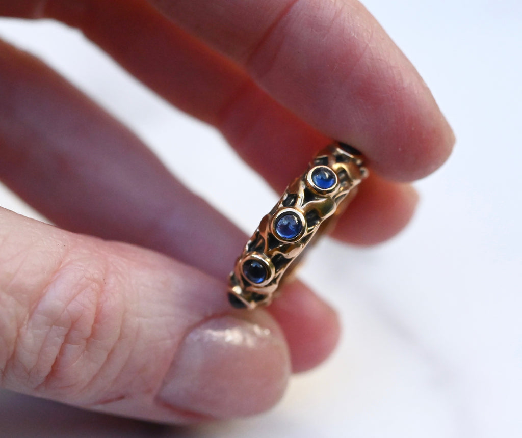  360 Sapphire 14k Gold Ring - Made To Order