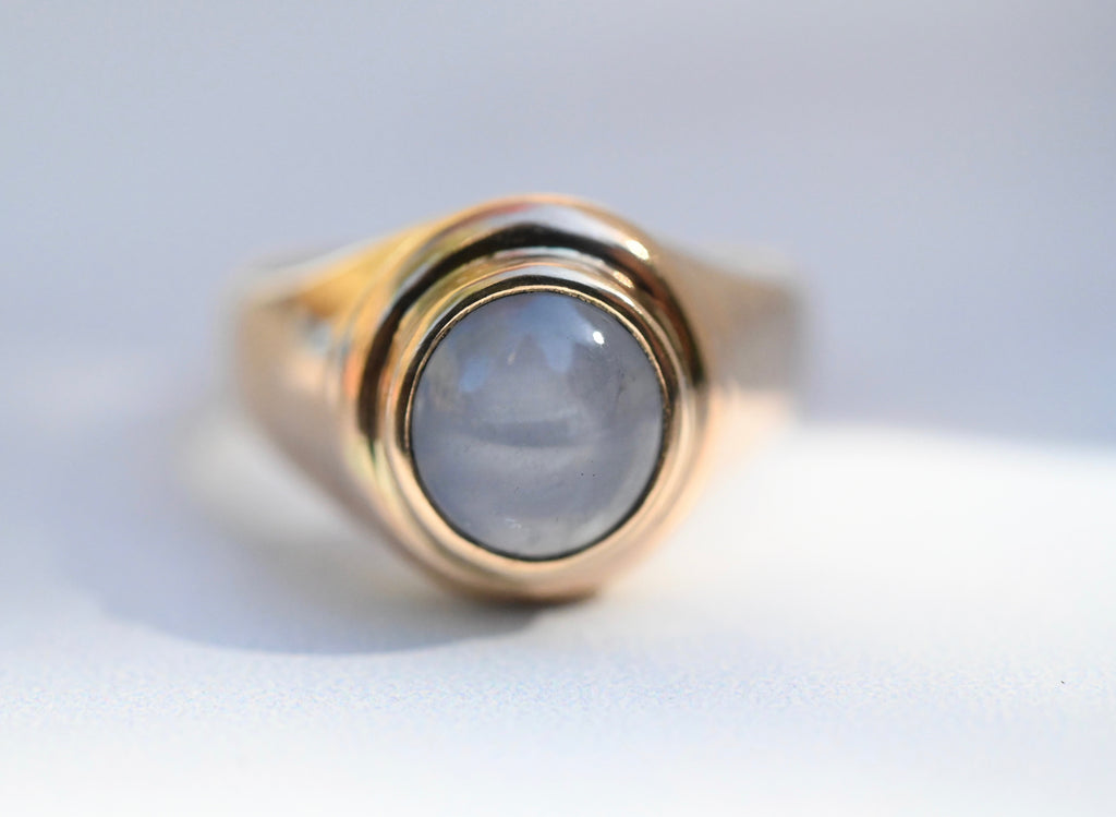  Natural Star Sapphire 14k Gold Ring - size 6.25