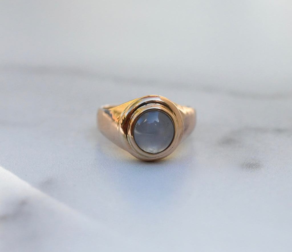  Natural Star Sapphire 14k Gold Ring - size 6.25