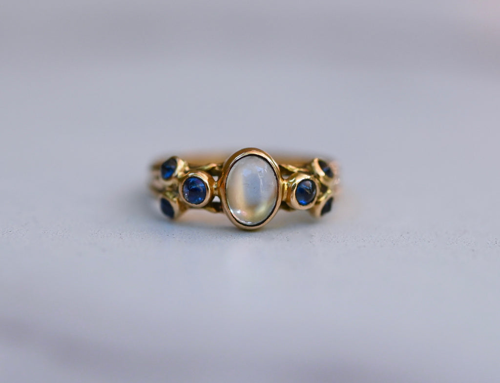 14k Gold 7 Stone Cluster Ring Setting - Made To Order